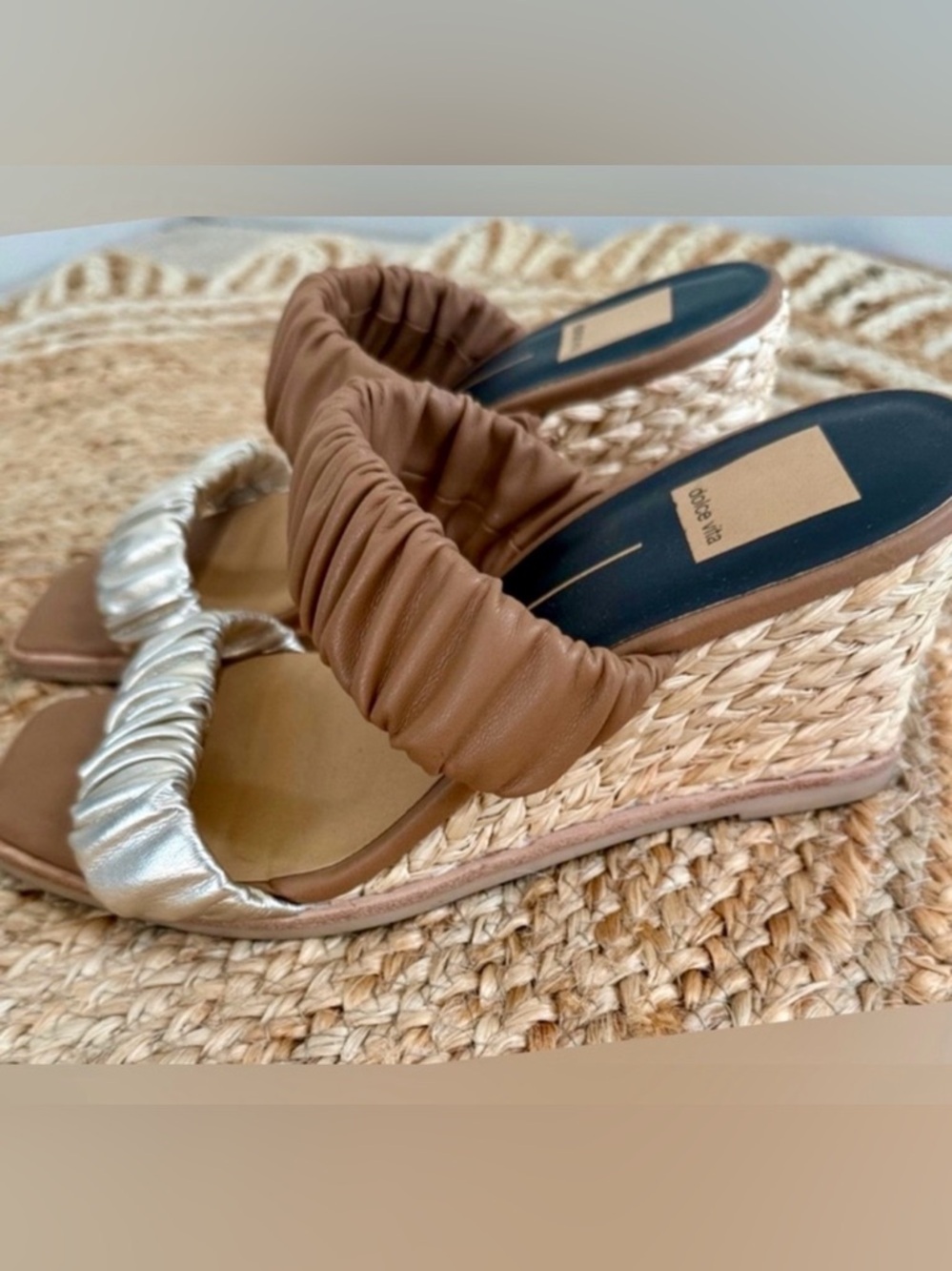 🌾 Dolce Vita Two‎ Tone Wedge Espadrille Sandals